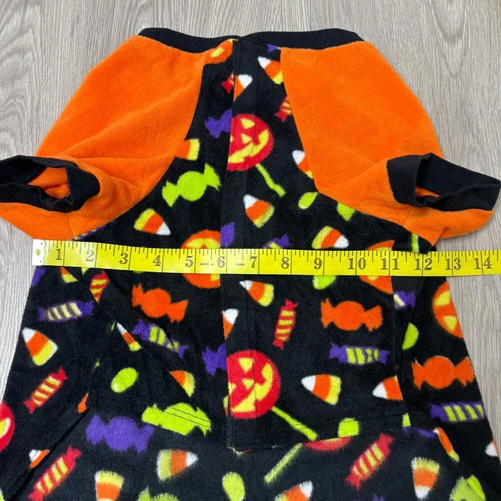 Halloween Dog Clothes Lot 2 Sweater Fleece Costume M L Candy Bad to Bone